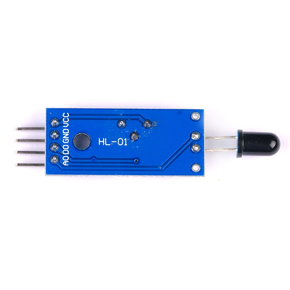 4 Pin IR Flame Detection Sensor Module 3.3V-5V Infrared Receiving Module Sensitivity Adjustable Accessories for Arduino DIY Kit