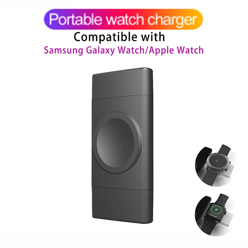 2 IN 1 Watch Wireless Charger For Apple Watch 8 7 6 5 Samsung Galaxy Watch 5 Pro/4/3/Active 2 USB Type C Fast Charging Station