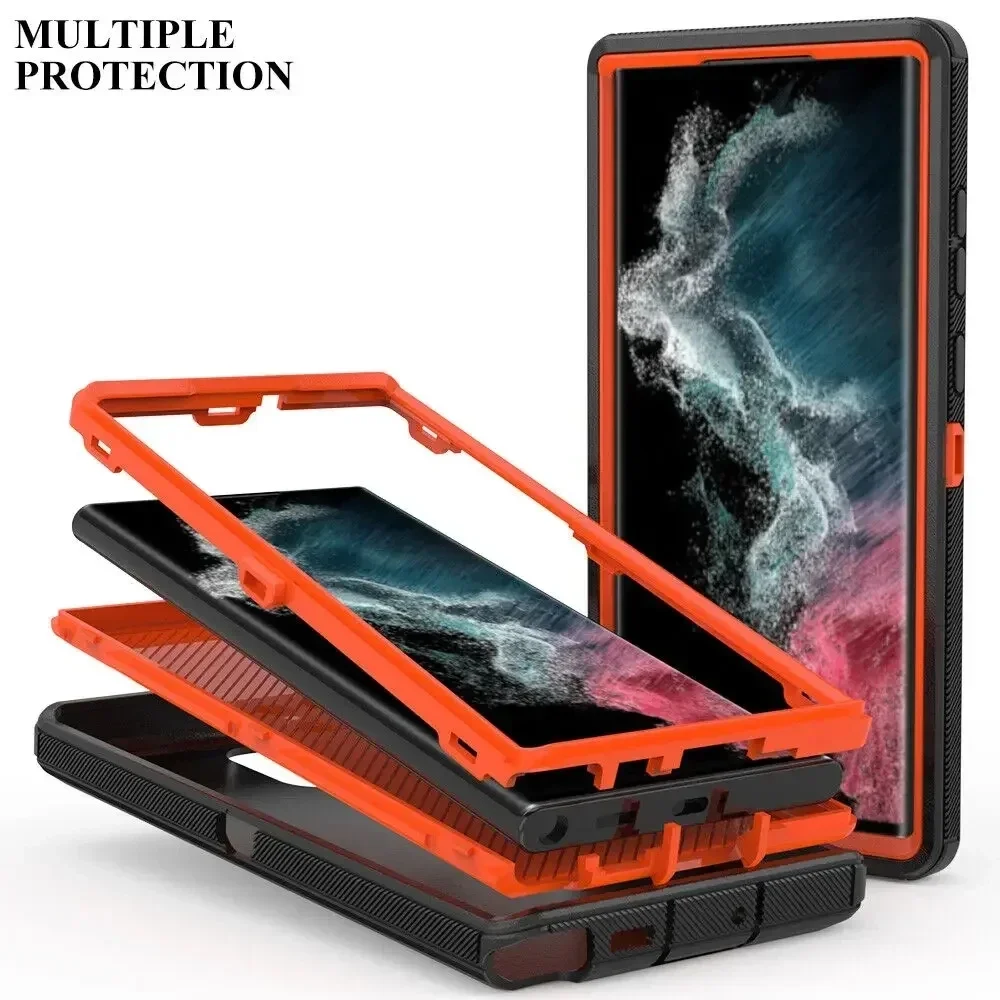 

Armor Otter Case for Samsung Galaxy S24/S23/S22/S21/S20/S10/S9/S8/Note 20/10 Ultra, Heavy-Duty Shockproof Box Case