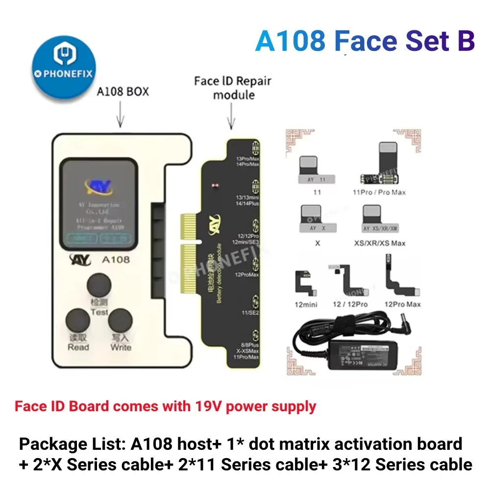 AY A108 No Soldering Face ID Dot Matrix Repair Flex Cable Chip 16 Pin for iPhone X-14PM Face ID Modify Unknow Repari Tool