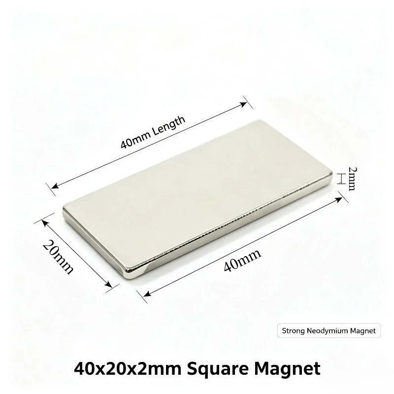 40x20x2mm N35 Rectangular Neodymium Magnet Block Rare Earth Permanent Powerful Magnet 40*20*2mm For DIY Industrial Projects