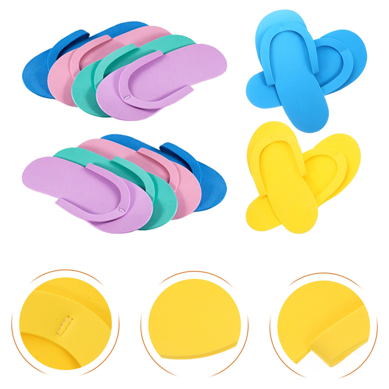 

24Pairs Breathable Disposable Slippers Eva Flip-Flops Beach Spa Hotel Pedicure Salon Guests Pedicure Slippers Assembled Slipper