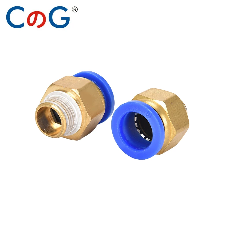 10PCS PC Pneumatic Fitting Air Quick Connecors Fitttings PC 4/6/8/10mm Thread 1/8