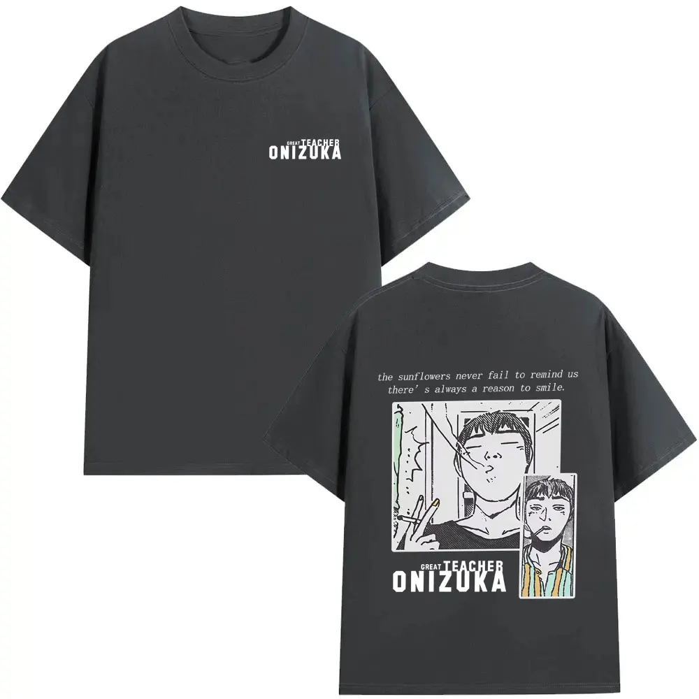 Anime Great Teacher Onizuka GTO Eikichi Onizuka Graphic T Shirts Men Women Vintage Oversized T-shirt Men's Funny Manga T-shirts