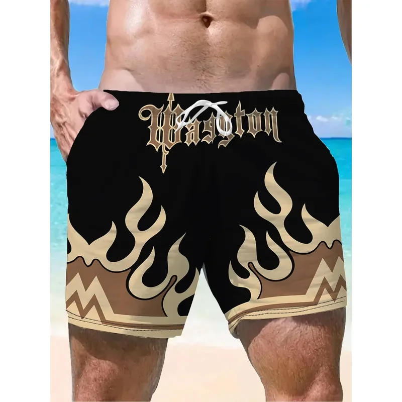 Men Casual Sports Shorts Polyester Comfortable Breathable Summer Fashion Regular Fit Athletic Running Gym Workout Quick Dry