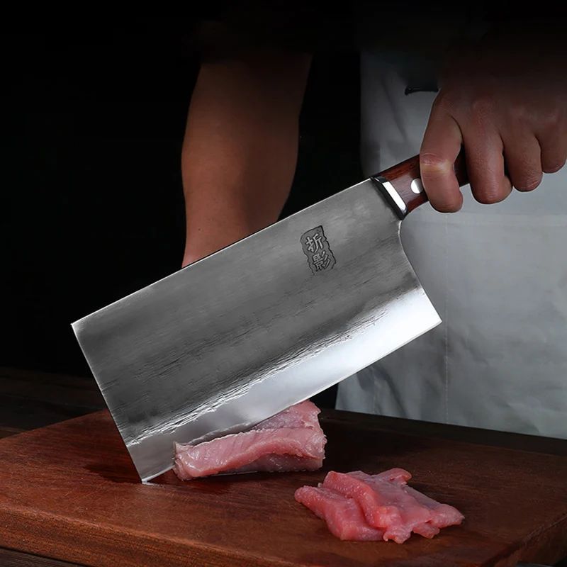 8 Inch Chinese Chef Knife Handmade Forged Sharp Cleaver Slicing Kitchen Knives For Cutting Vegetables Meat Cooking Tools Messer