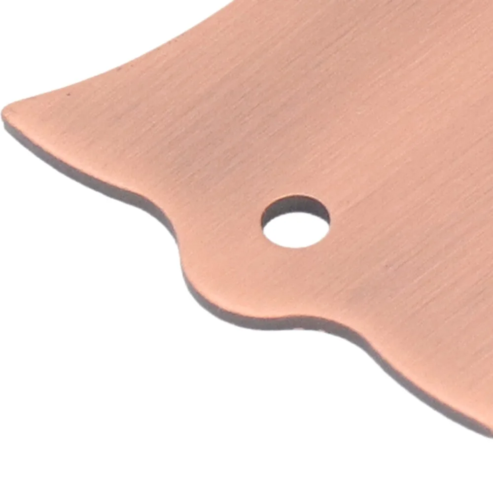 2 Holes Guitar Truss Rod Cover Metal Material Bell-Shaped Design Bell Shaped Guitar Cover Red Copper Color