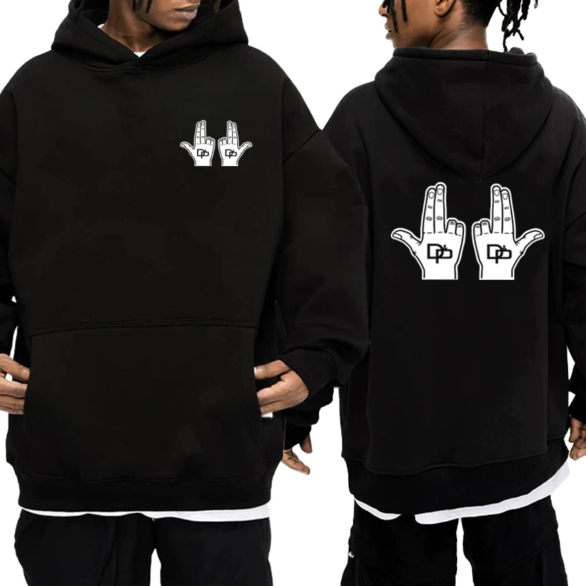 

Hot Sale Giant glove JUL Classic Double Sided printed Hoodies Unisex vintage Fleece Casual Sweatshirt Men women Winter pullover