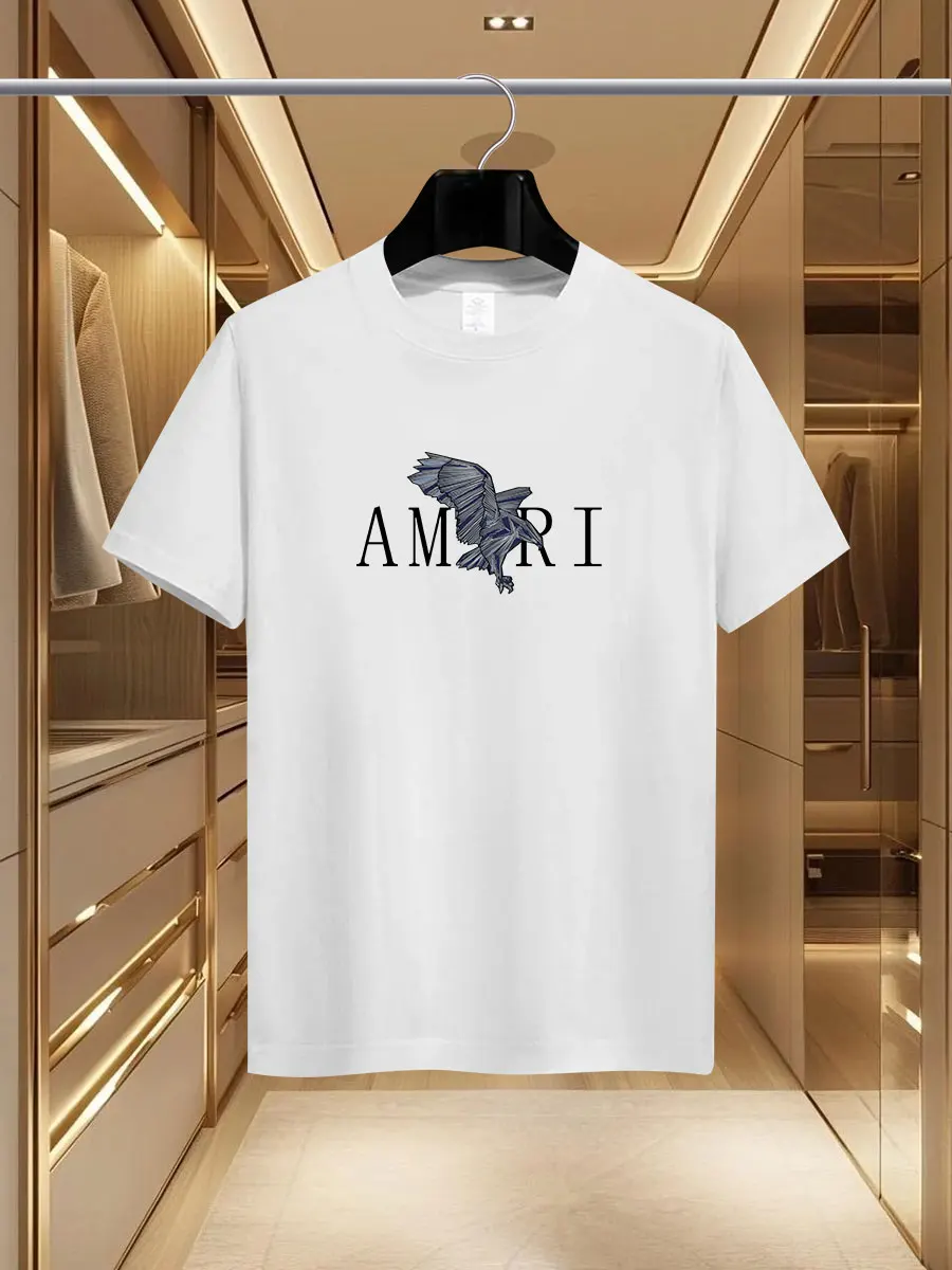 2026 Summer Luxury fashion AMI brand printed T-shirts round-neck casual and trendy Y2K high-end and high quality