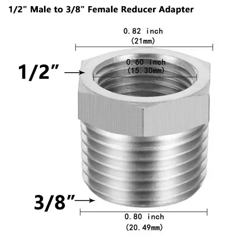 1/2 Rohrreduzierer adapter Wassers ch lauch g 1/2 Buchse bis g 3/8 Stecker Reduzier adapter, \