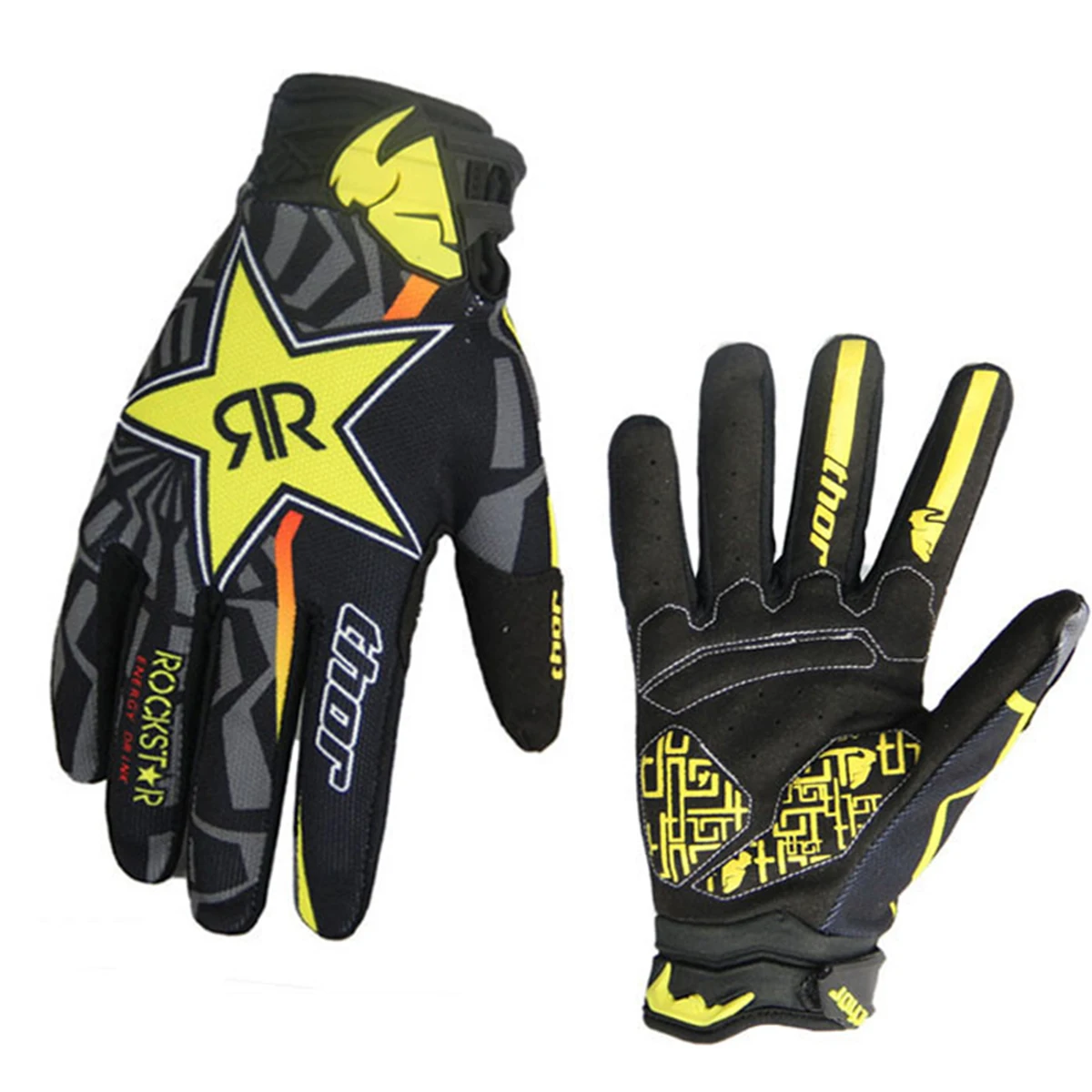 Multi Colored Fashionable Outdoor Cycling Universal Gloves Motorcycle Riding Colorful Six Tpes Of Full Finger Gloves image 4