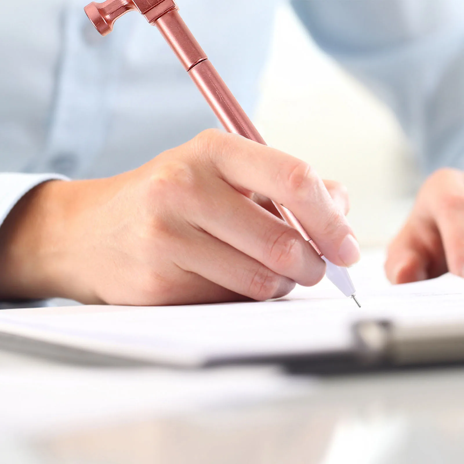 8 قطع من أقلام المطرقة الكرتونية، قلم حبر جل، غطاء بلاستيكي، تصميم مريح ومريح، هدية كتابة للطلاب #1