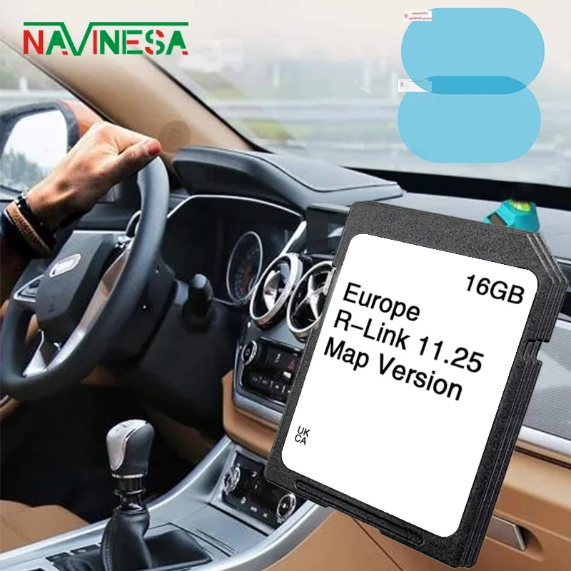 for Renault Megane Laguna Kangoo Carminat R-Link 11.25 SD Card Sat Nav 16GB Europe UK 2024 Map GPS Road Navigation Free Shipping