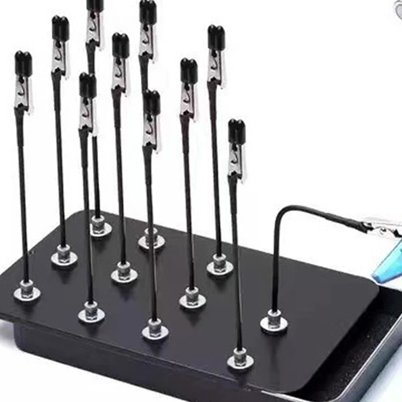 에어브러시 모델 페인팅용 플렉시 클립 12개가 포함된 모델 페인트 스탠드 베이스