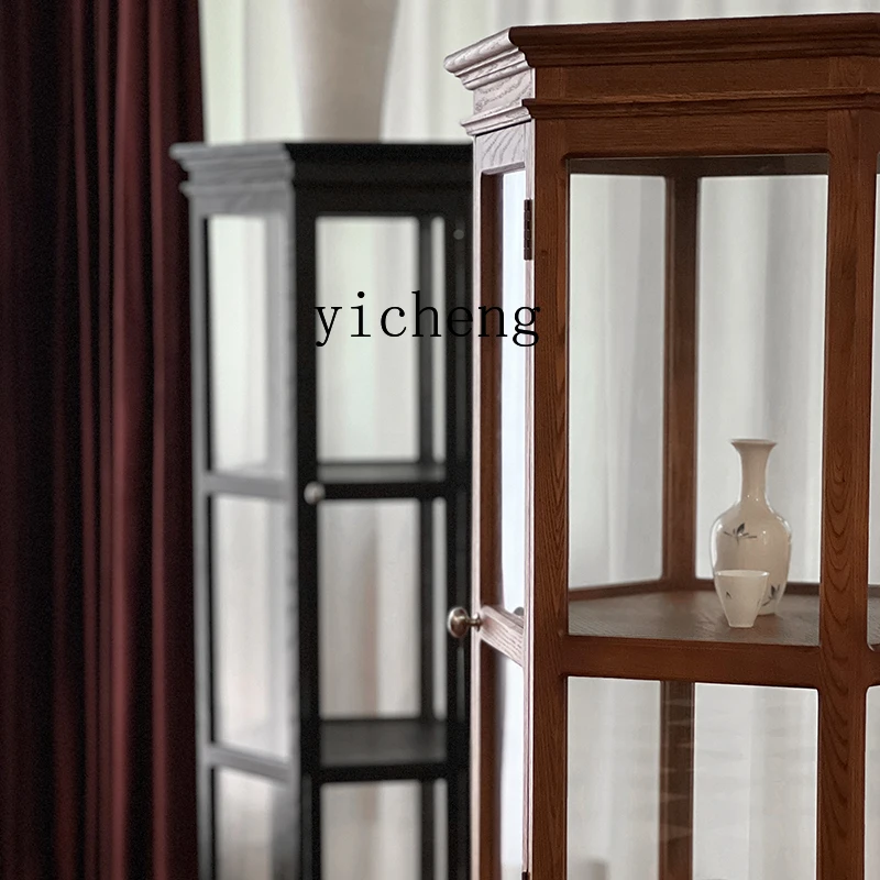 

XL retro transparent glass display cabinet wine medieval furniture jewelry display Zhongdao cabinet