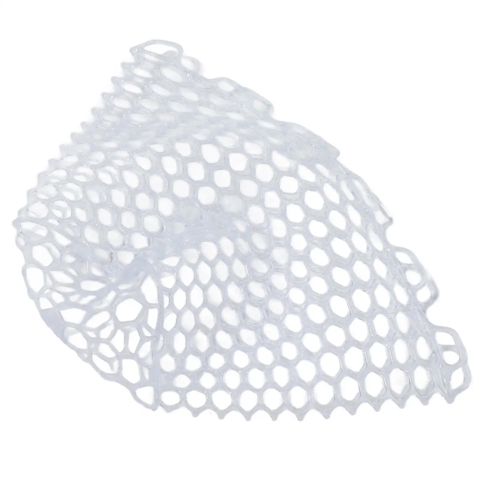 Durable Soft Rubber Fishing Landing Net - Clear Replacement Net for Fly Fishing, Enhanced Strength & Toughness for outdoor Use