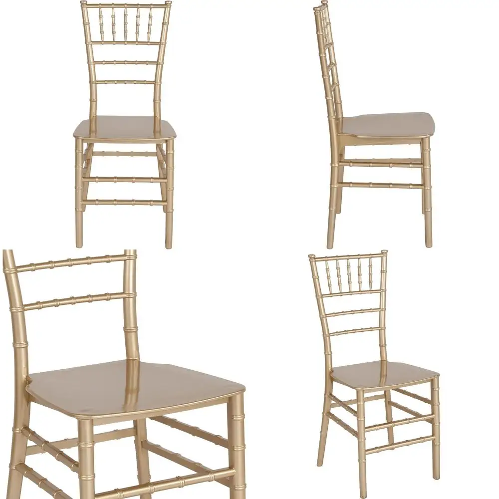 

Stackable Chiavari Chair in Gold with Resin Construction