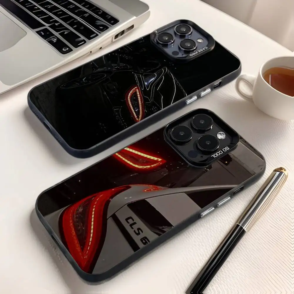 

Car M-Mercedes Cool Phone Case For iPhone 16,15,14,13,12,11,8,7,Pro,Max,Plus,Mini,XS,SE Anti Fall Black Matte Hard
