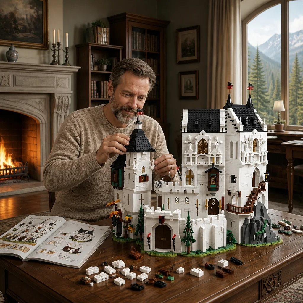 Forgotten Castle Medieval Building Blocks Street View Modular Assembly Model Bricks Creative Home Ornament Adult Gift 3835PCS