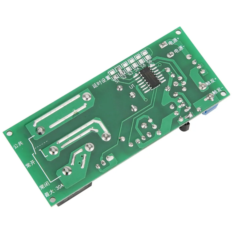 DC12V Timer Module 0~60minutes 30A Load Timer Switch Module 250VAC/30VDC Delay On/Off Switch Module Industrial Control