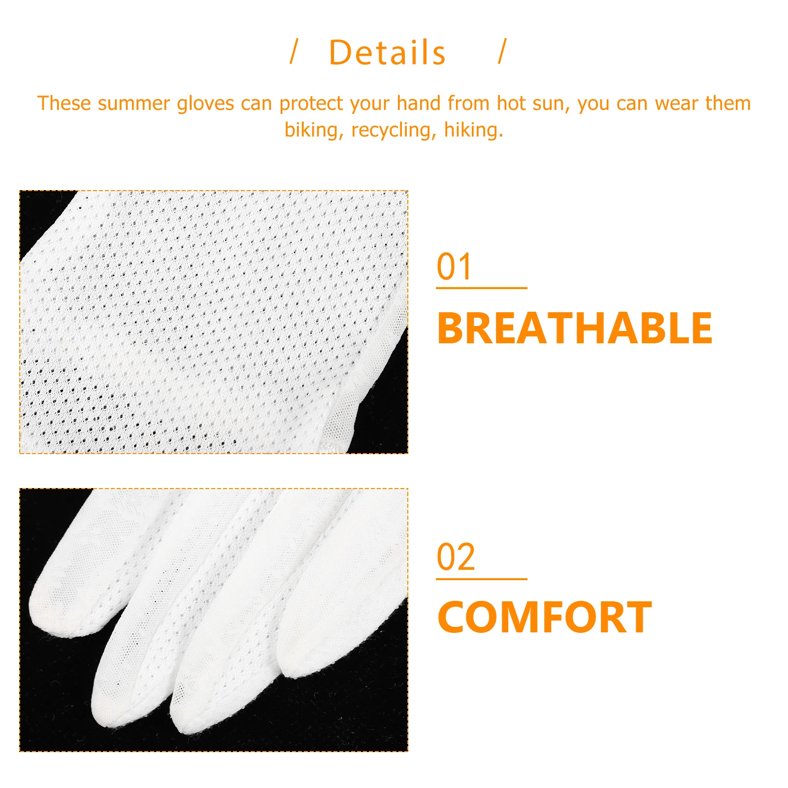 

Lace Sunscreen Gloves Anti Slip Touch Screen Women Cycling Hiking Sun Protection Accessories