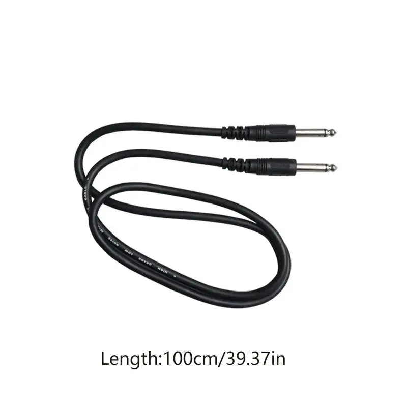 Electric Guitar Cord 6 Pieces Guitar Audio Cable 1/4 Inch Guitar Cable Guitar Instrument Speaker Cord Portable Stereo Audio Cord