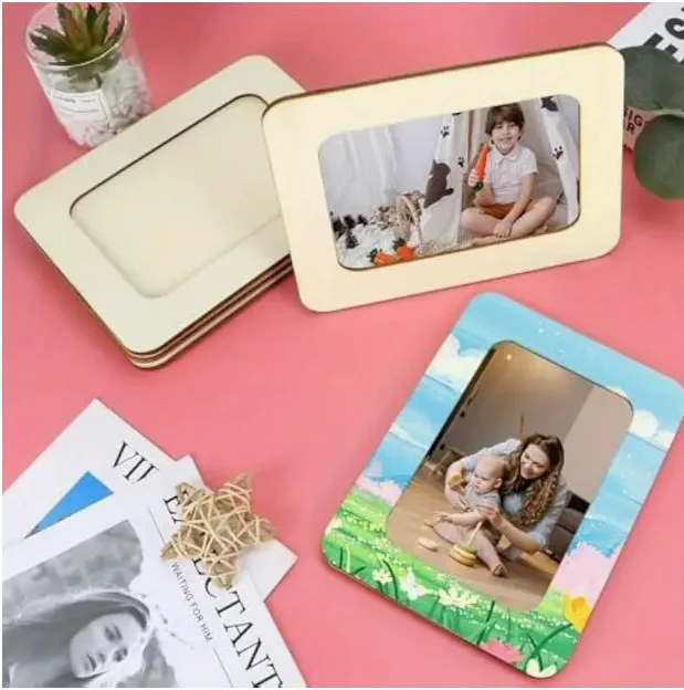 20 sets Sublimation Blank Wooden Display Picture Frames With Sublimation Aluminum Plate For Desk Table Top Office Home Decor