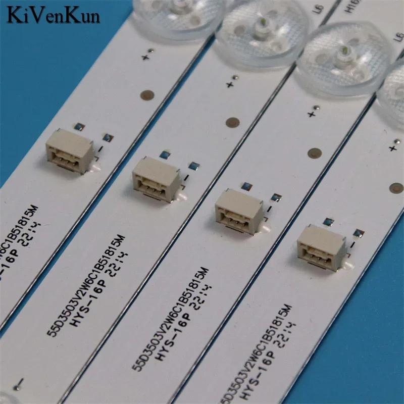 Совершенно новые светодиодные лампы для телевизора 55D1200 12*4 55HR332M12A0 V2 4C-LB550T-HRCC, полосы подсветки для диагональных лент JVC SI55FS