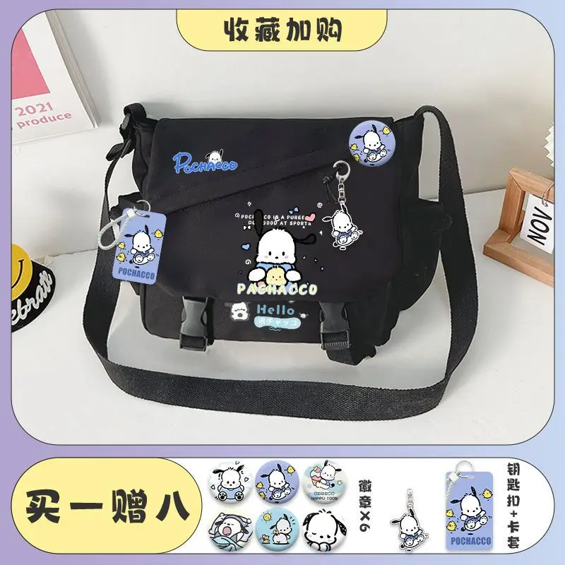 

Sanrio New Pacha Dog Crossbody Bag Portable Canvas Bag School Boys and Girls Class Single-Shoulder Bag