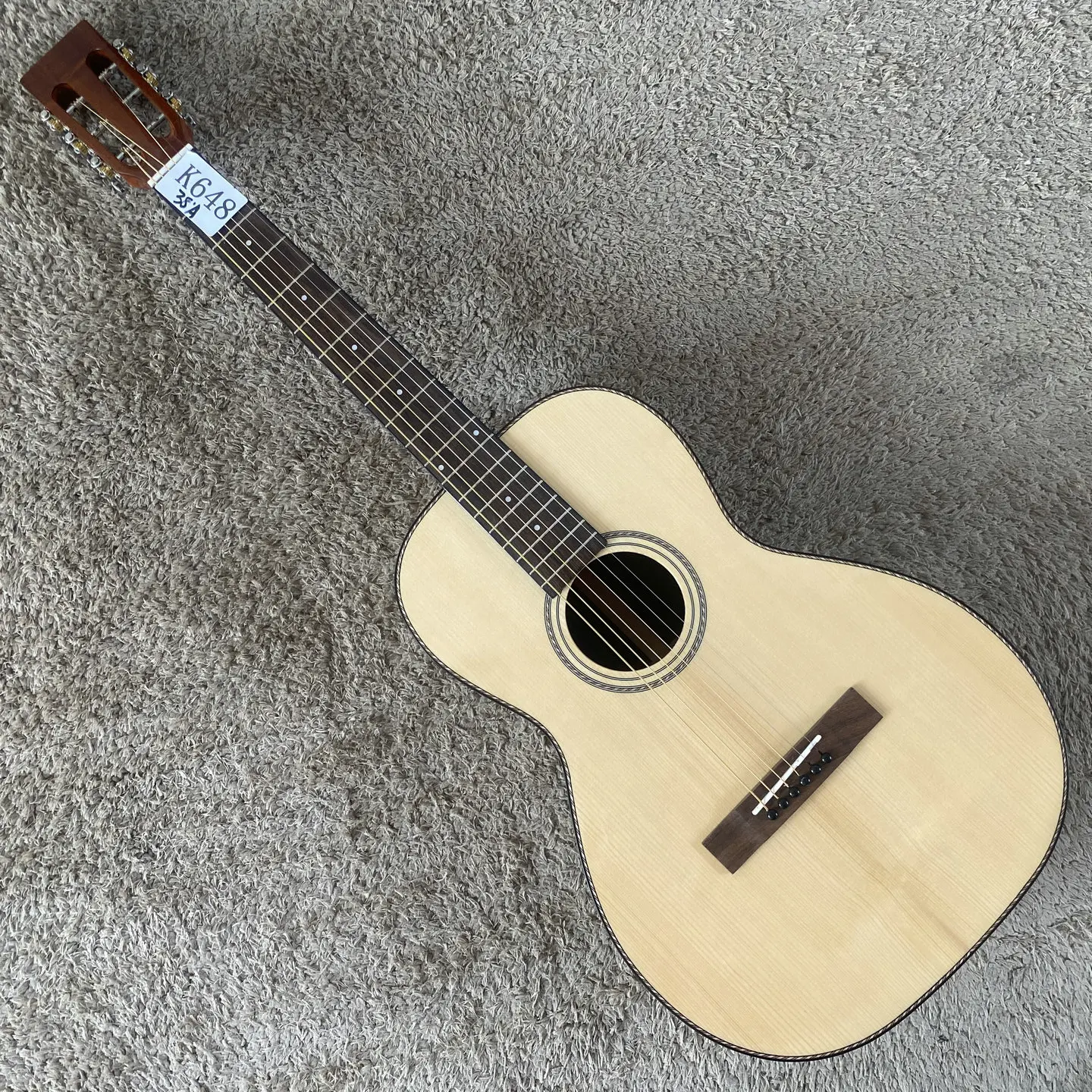 K648 38 Inch Parlor Acoustic Guitar All Solid Walnut Wood 20 Frets Folk Guitarra Intermediate Advanced Instrument