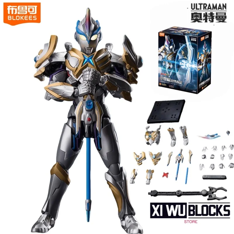 

Новые собранные строительные блоки BLOKEES Exceed X, мобильная модель Ultraman, орнамент, настольная коллекция игрушек, рождественские подарки