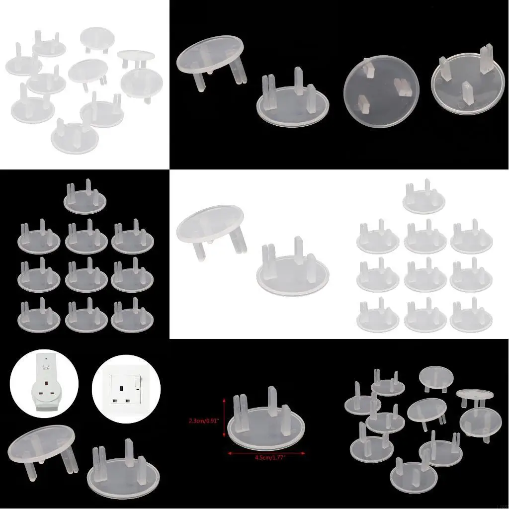 أغطية قابس المخارج (10 عبوات) أغطية حماية كهربائية شفافة مضادة للأطفال للطفل L8RB