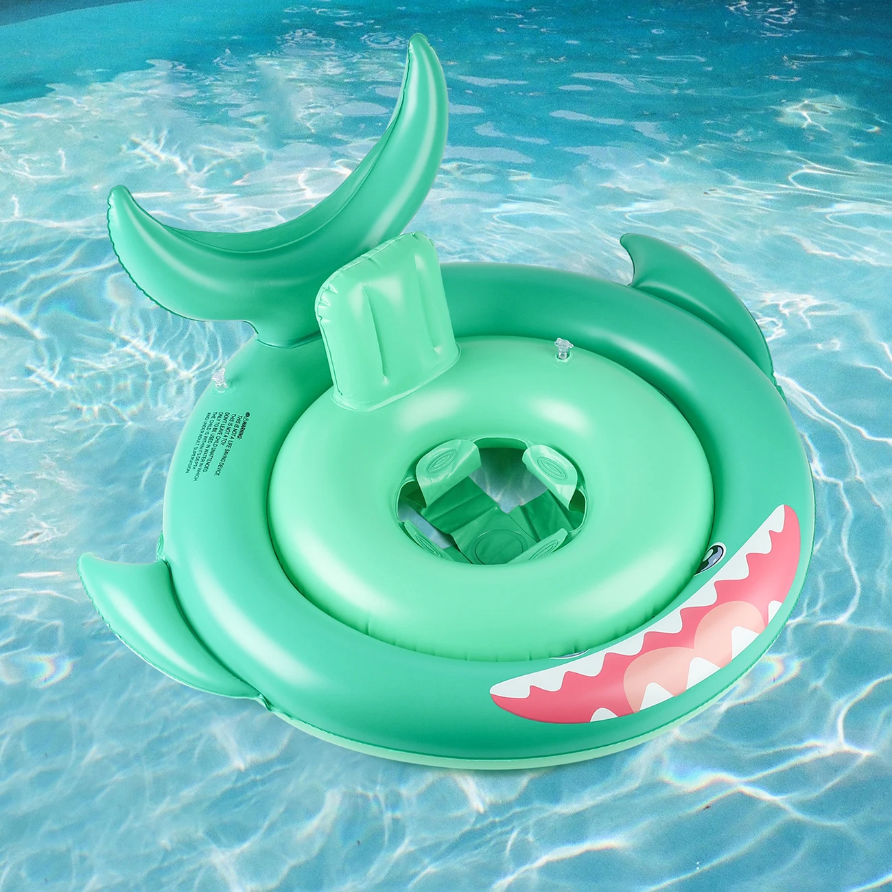 1PC Deep Blue Shark Swim Float Ocean Theme Beach Pool Recreation Float Water Safety Gea Beach Toys per la festa in piscina