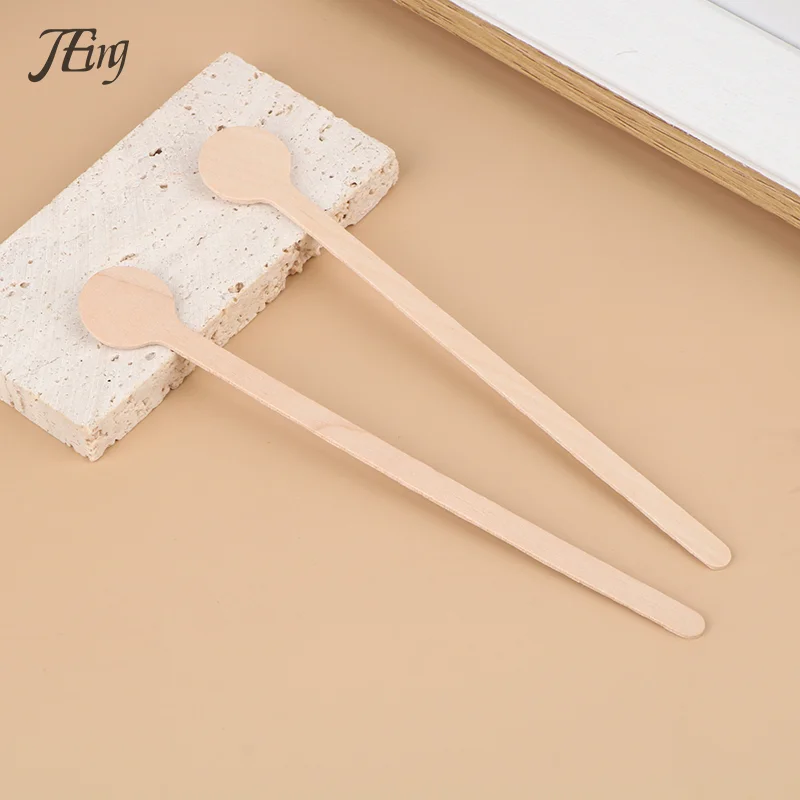 100Pcs Wooden Coffee Stirrers Hot Cold Drinking Stir Beverage Stir Sticks Biodegradable Utensils Coffee Sticks