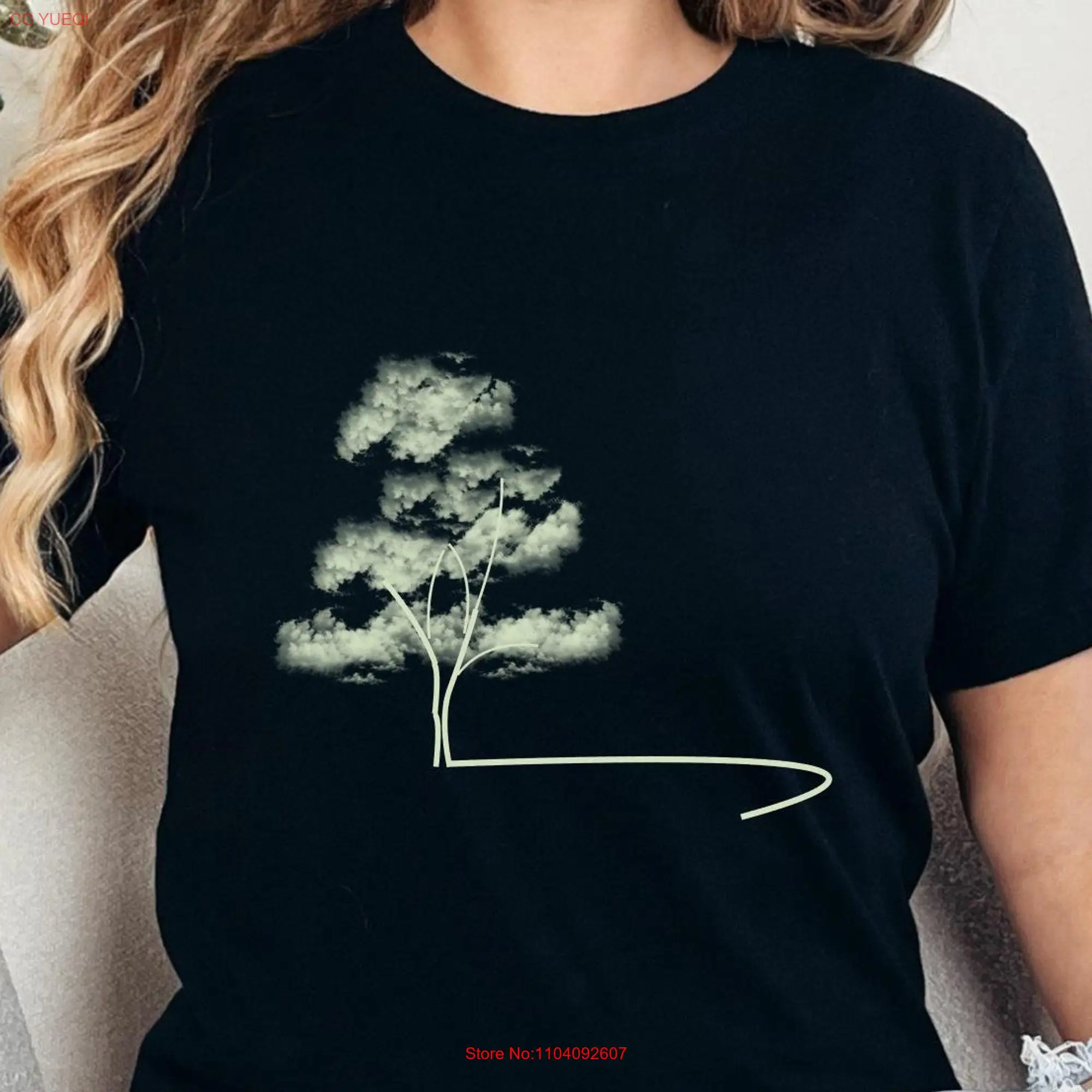 Tree T Shirt Hand DrawnTree Camping Hiking Adventure Nature Lover Outdoors long or short sleeves