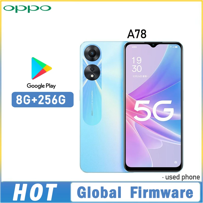 Global firmware OPPO A78 5G SmartPhone MTK Dimensity 700 Android 12 RAM 8GB ROM 256GB 6.56