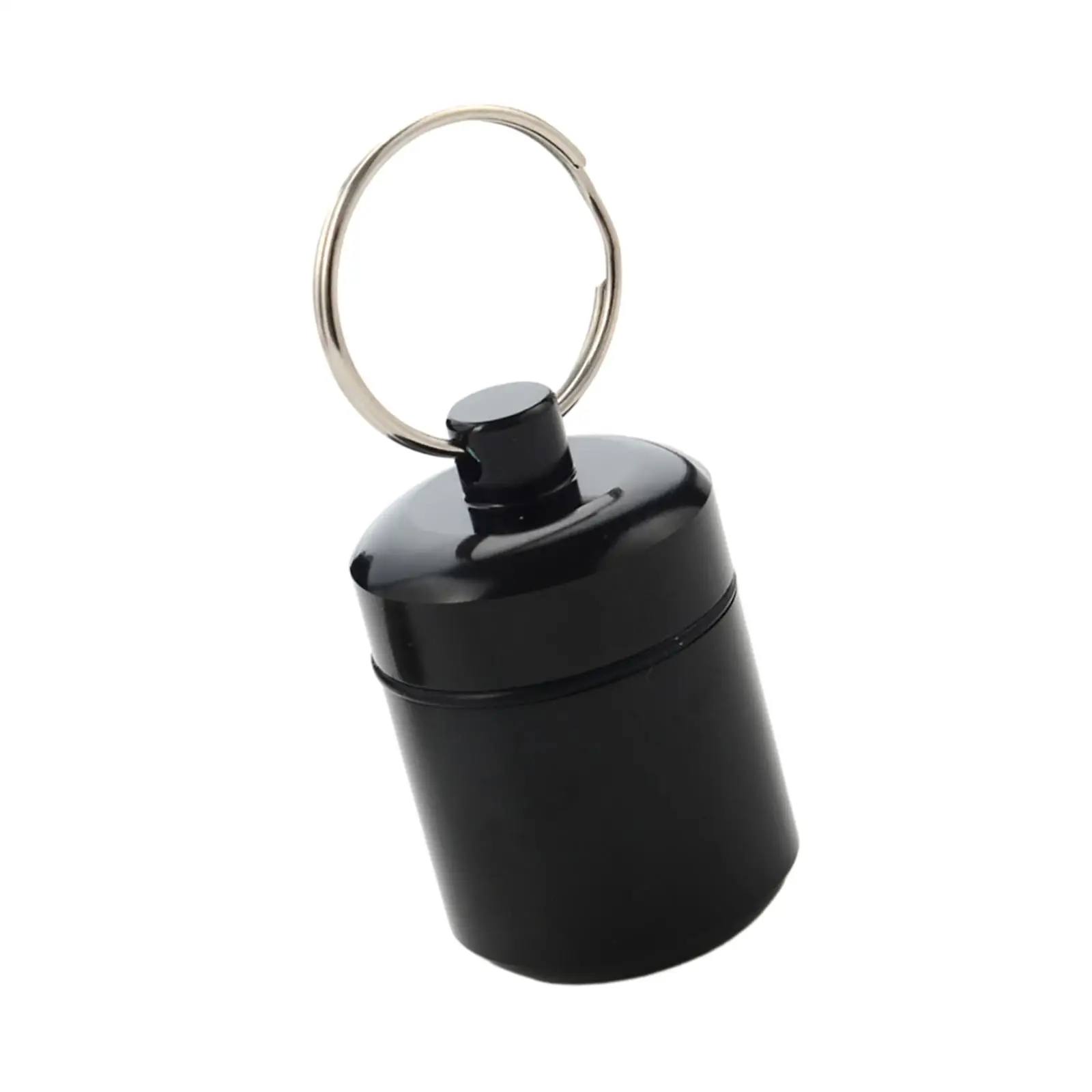 Earplugs Carrying Case Pocket Pill Case Coin Earbuds Multipurpose Aluminum Pill Keychain Container for Outdoor Biking Hunting