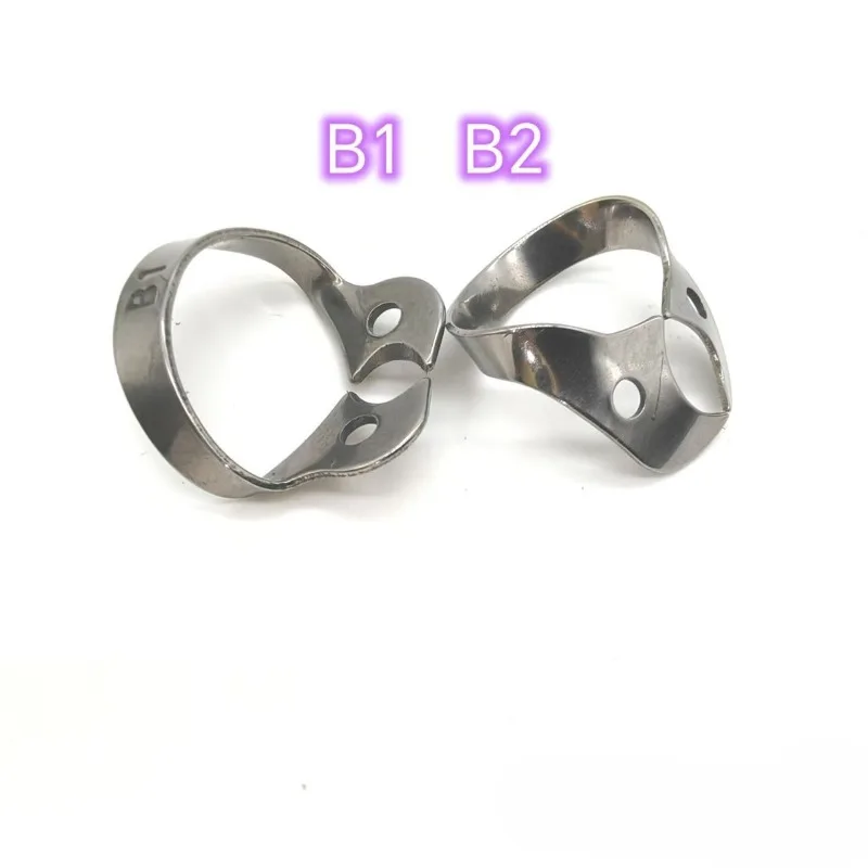 2pcs-pack Laboratory Rubber Dam Clamp, Stainless Steel Butterfly Clamp, Hole Punching Tool #B1 #B2