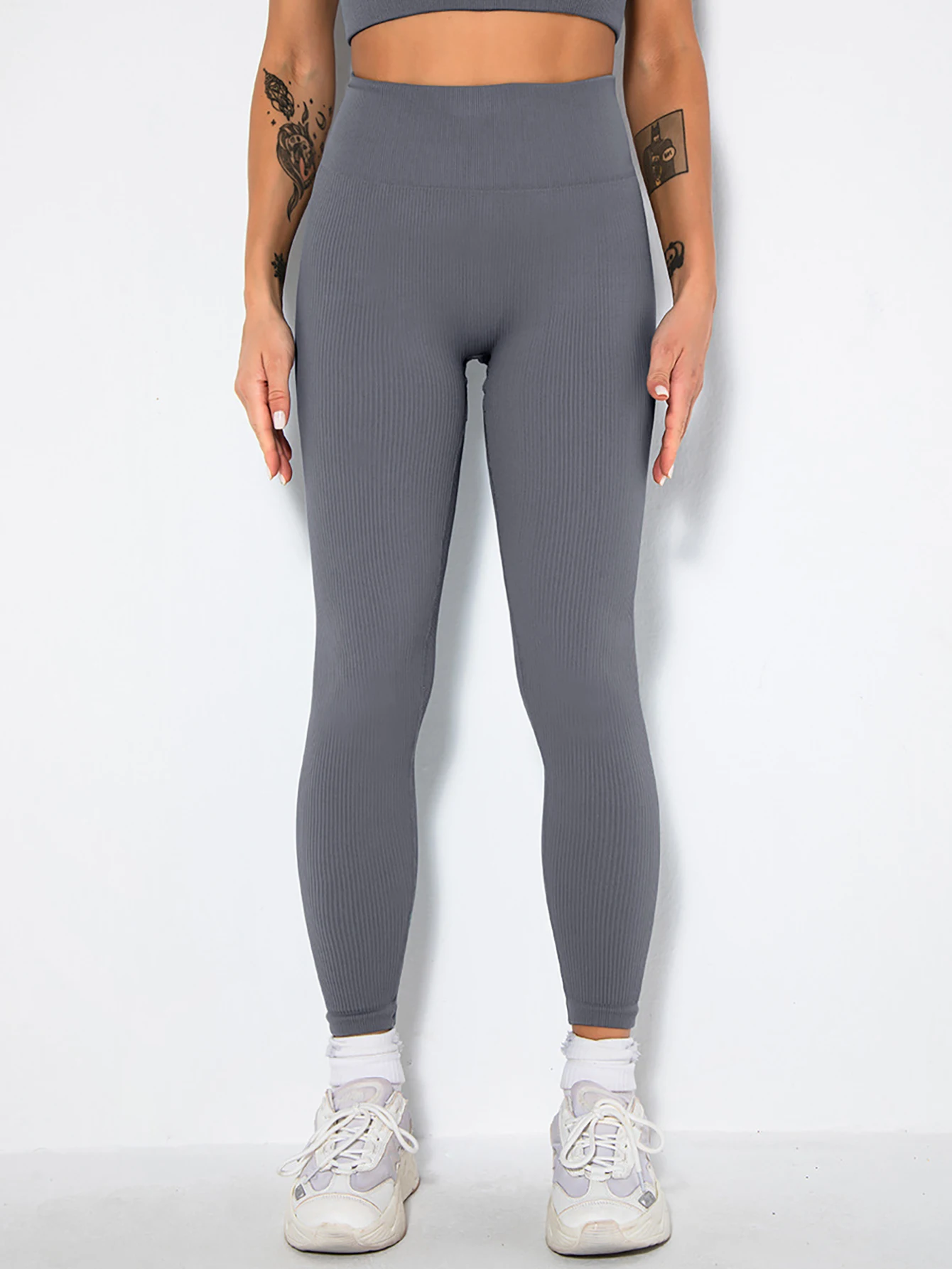 Leggings de yoga taille haute sans couture, pantalon de sport, fitness, doux, amincissant, bureau américain