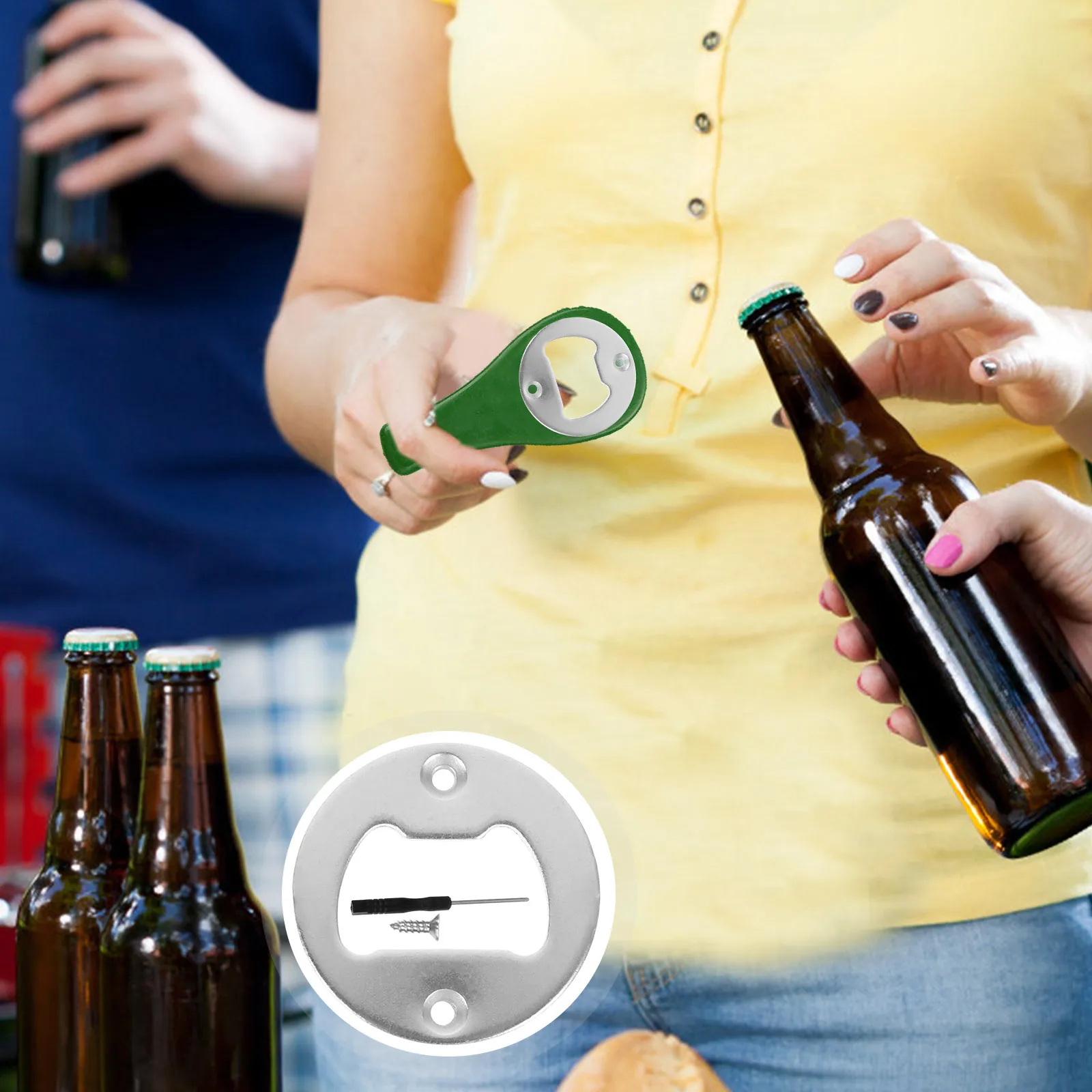 

1 Set Bottle Opener Inserts Iron Material Multifunctional Diy Hardware Round Small Replacement Parts Bulk Kit For Resin