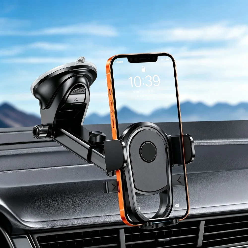 Car Phone Holder Mount Stand Strong Suction Cup 360° Rotatable Dashboard/Windshield/Air Vent Bracket for Your Car Mobile Support