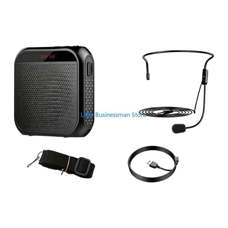 Wearable Voice Amplifier Speaker with Wire Mic for Tours Guides Meetings M76A