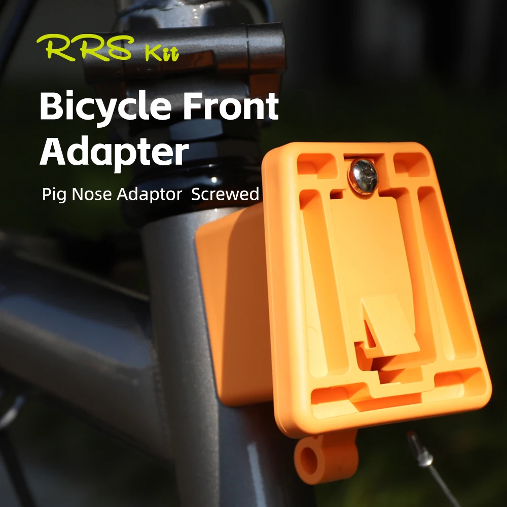 RRSKIT For Brompton Folding Bicycle Pig Nose Adapter Bike Front Luggage Carrier Adapter Front Bag Rack Installation Accessories