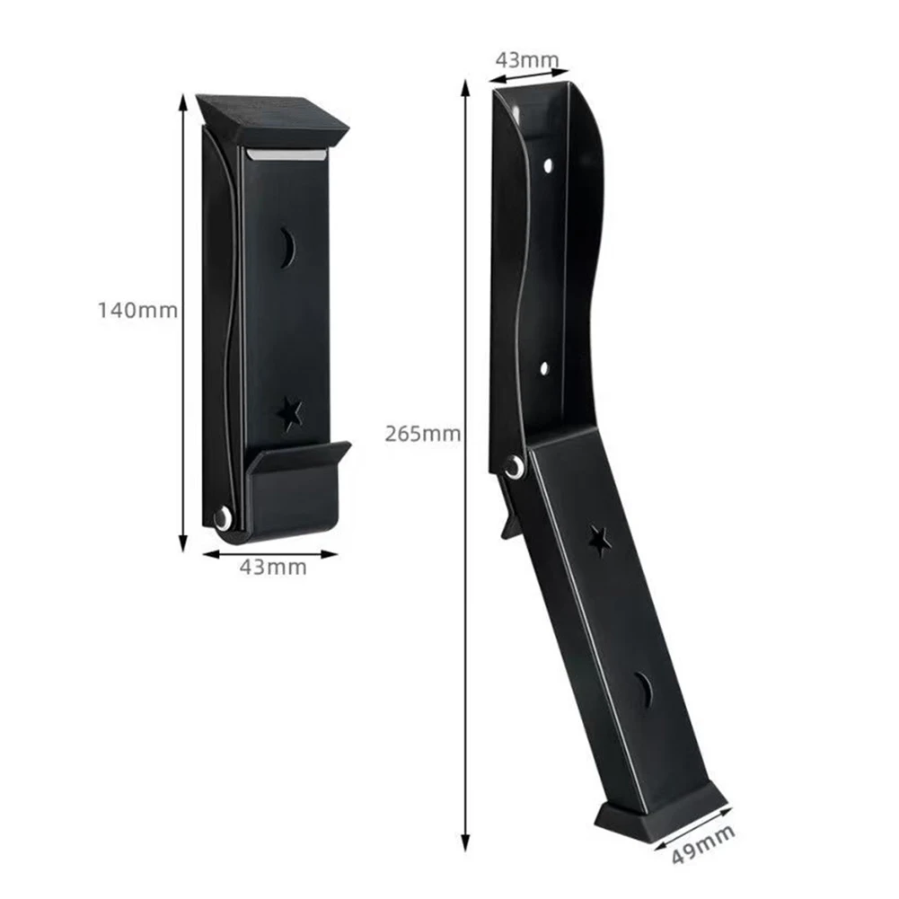 Easy Installation Hands-Free Door Stopper Protects Flooring Surfaces Sturdy Metal Construction Compact Size For Storage