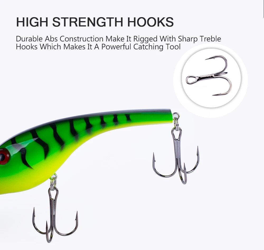 Jerkbait Hanlin 140mm 43g – Señuelo hundido para lucio y bass