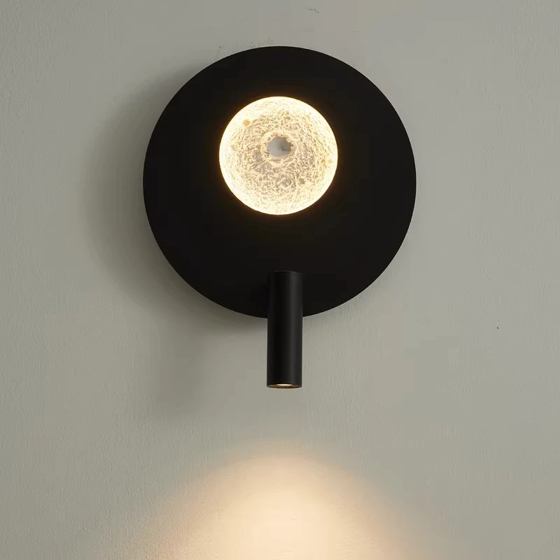 

Nordic Style Master Bedroom Bedside Wall Lamp Modern Minimalist Moonlight Study Room Wall Spotlight Luxury Atmosphere