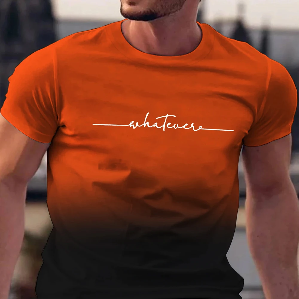 Sommer Herrenbekleidung: Trendige Sport-T-Shirts mit verschiedenen Prints, Kurzarm, schnelltrocknend, für Fitness und Freizeit – Herren-T-Shirts mit Farbverlauf – Detail 6