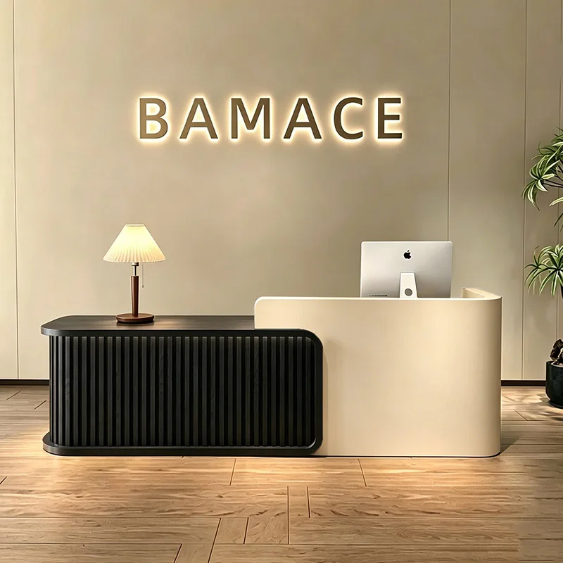 Sturdy Contemporary Reception Desk Spa High Back Reception Counter Compact Folding Mostrador Recepcion Shop Counter Furniture