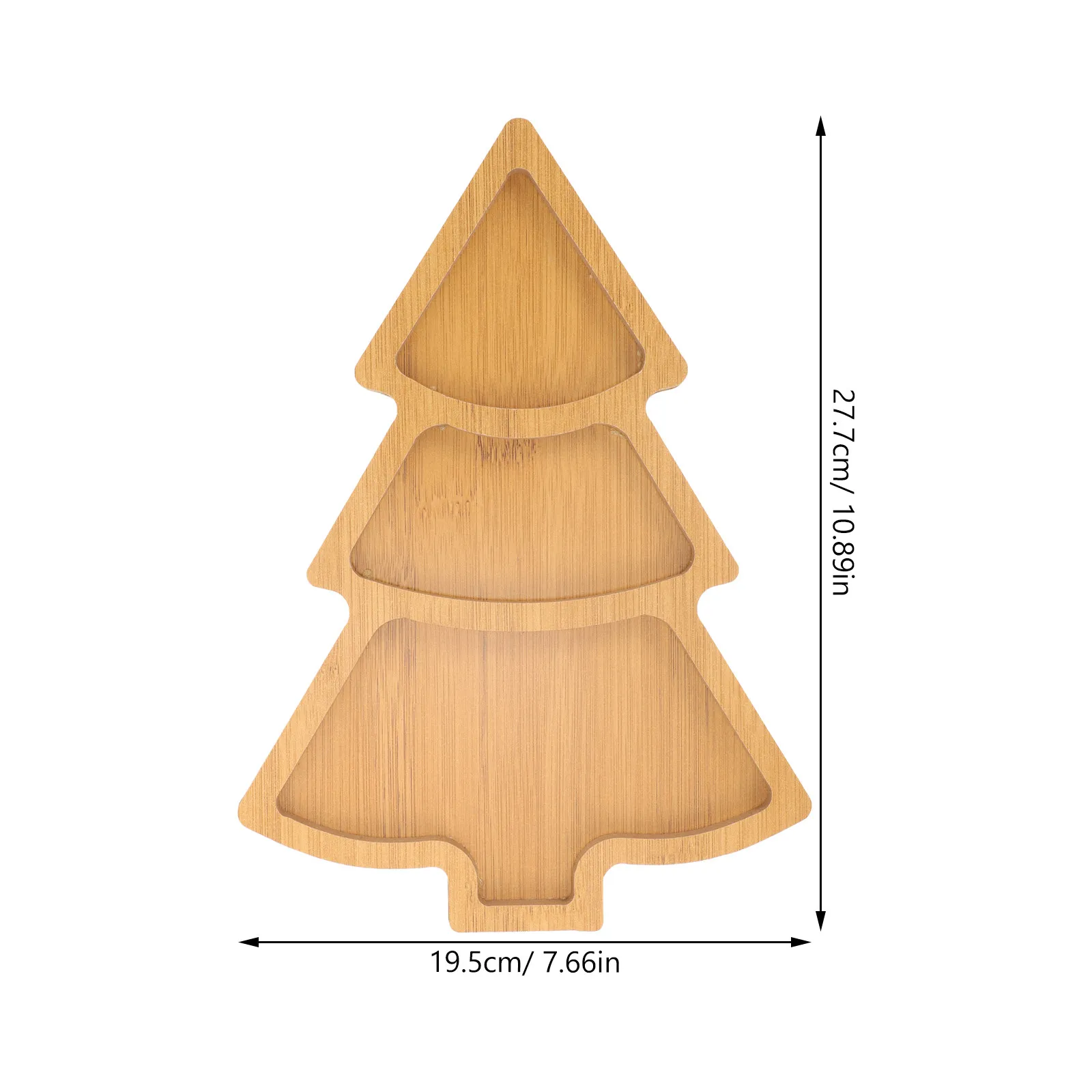 Wooden Christmas Tree Plate for Sharing Snacks Fruits Nuts Candies At Parties Family Gatherings Hotels Restaurants Dessert Tray