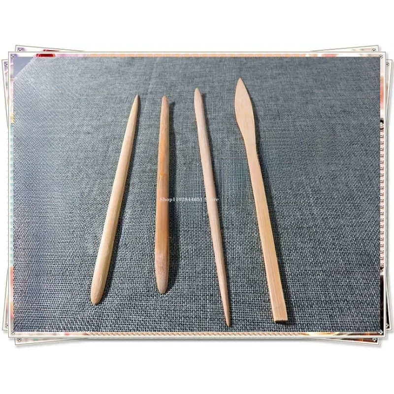 Yixing Purple Clay Teapot Tool Bamboo Tip/flat Pointed Knife Manual DIY Ceramic Clay Sculpture Pot Repair Blank Pottery Tool